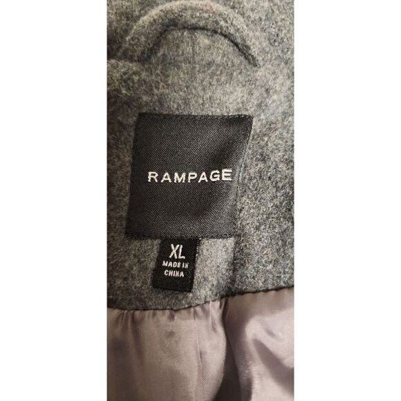 Rampage Jacket Peacoat Gray Womens Junior Medium XL - Picture 4 of 5